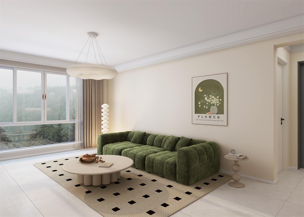 泰雲(yún)庭116㎡ | 奶油白+橄欖綠打造的輕法式小家，清新又自然！