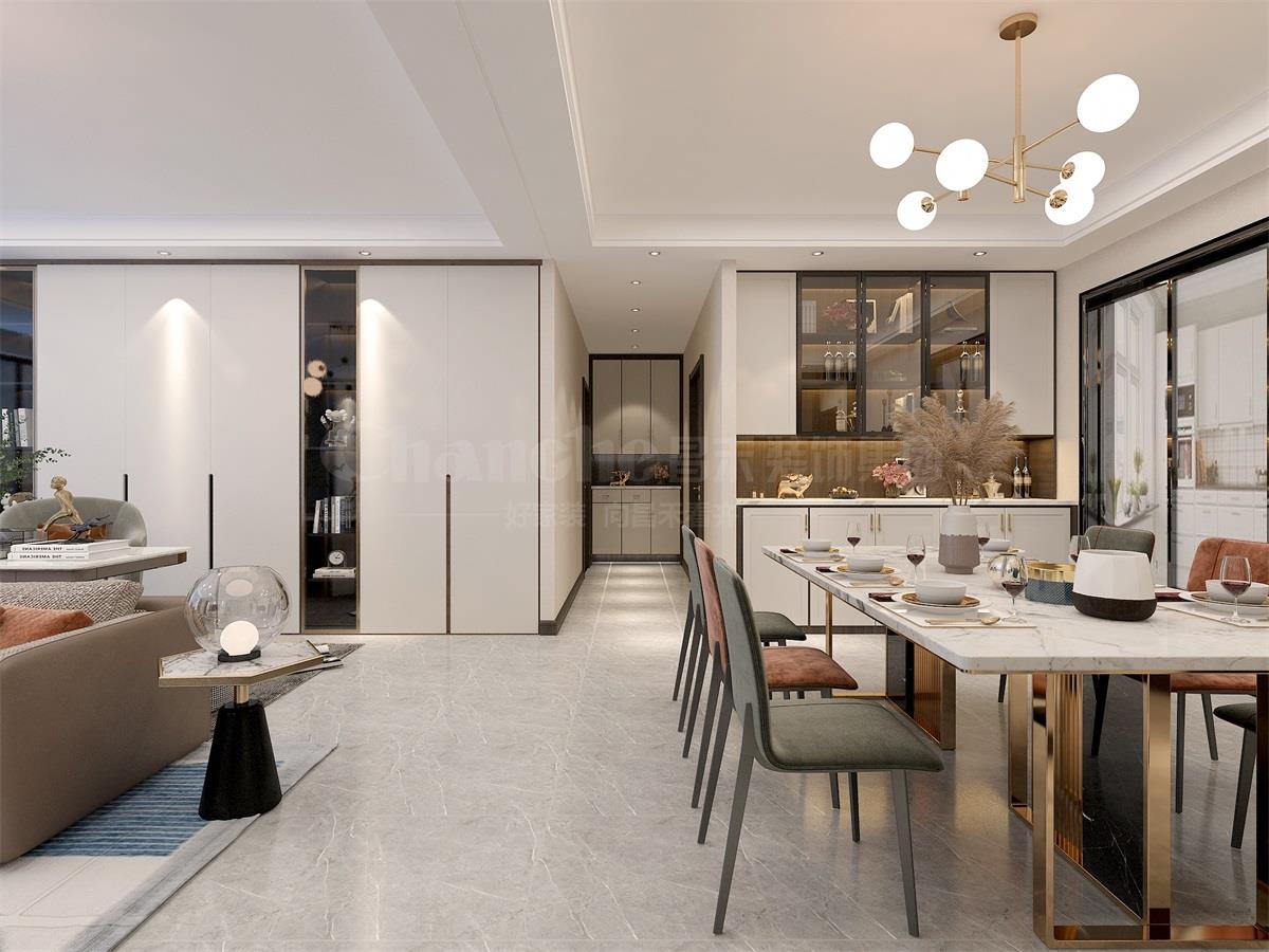 中海鉑悅公館133平米現(xiàn)代簡(jiǎn)約裝修效果圖